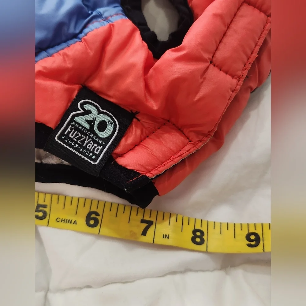 Red and Blue Fuzzyard Dog Jacket Size 1